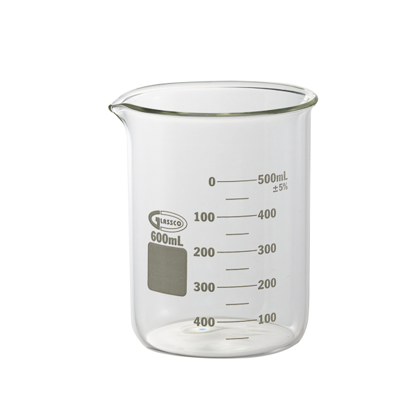 Vaso de precipitados forma baja con doble escala para uso intensivo, GLASSCO