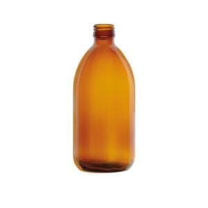 FRASCO DE VIDRIO ÁMBAR