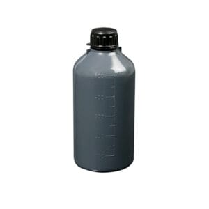 Frasco de LDPE redondo graduado de cuello estrecho para productos fotosensibles