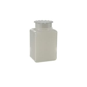 Frasco de HDPE rectangular graduado con tapón de estrella