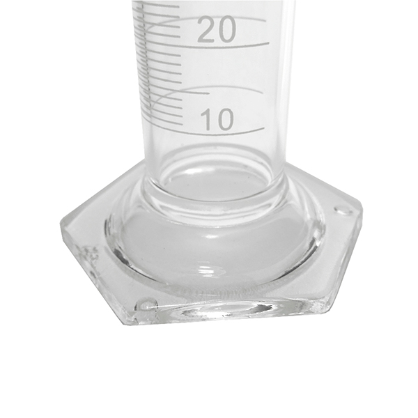 Set 2 probetas graduadas, base hexagonal, vidrio borosilicato 3.3 - Imagen 2