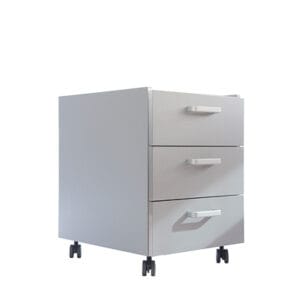 Mueble auxiliar de laboratorio con ruedas y cajones