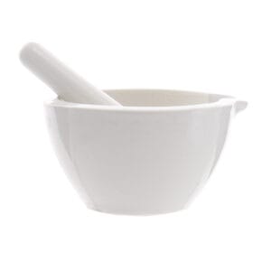 Mortero de porcelana con mano Premium Line