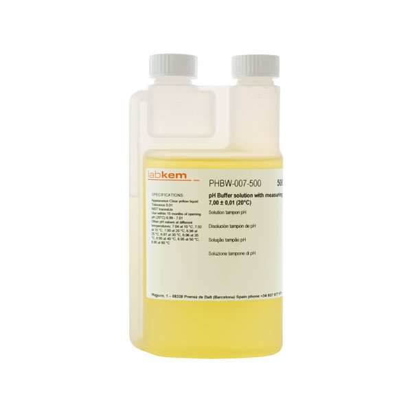 Disolución tampón de pH LABKEM con vaso antirretorno integrado