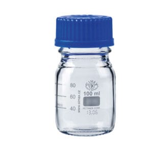 FRASCO GRADUADO PARA REACTIVOS A ROSCA, BOROSILICATO 3.3