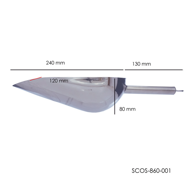 Pala de acero inoxidable para sólidos - Imagen 5