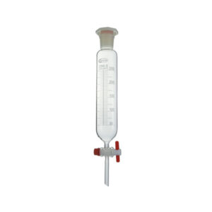 EMBUDO DE GOTEO, CON LLAVE DE PTFE Y TAPÓN DE PLÁSTICO, CILÍNDRICO, GLASSCO