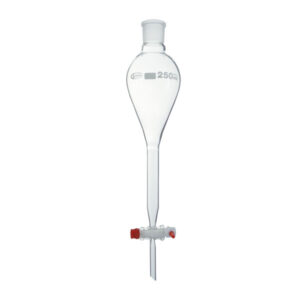 Embudo de decantación con llave de PTFE y tapón de plástico, tipo Gilson, GLASSCO
