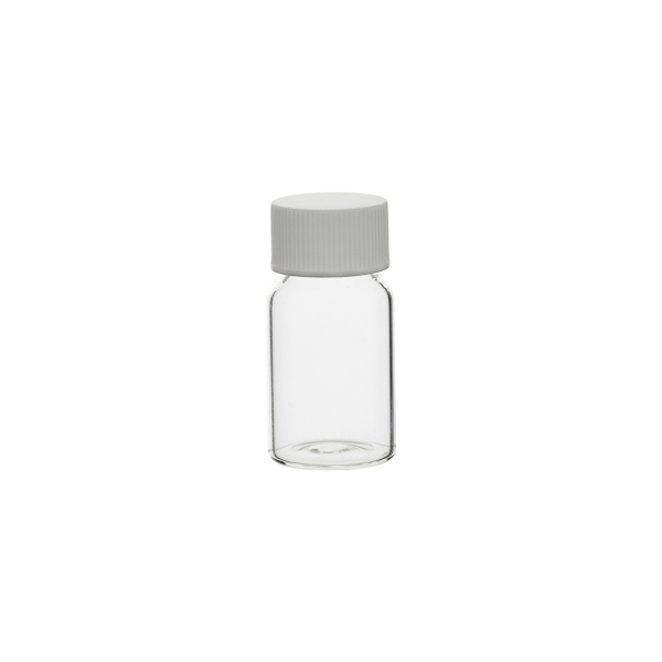 VIAL DE VIDRIO TRANSPARENTE PARA MUESTRAS