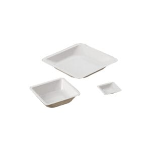 Bandeja de pesada de poliestireno, blanca