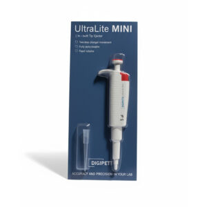 Micropipeta UltraLite Mini c/eyector de punta, 5µL. Marca Digipette.
