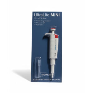 Micropipeta UltraLite Mini c/eyector de punta, 10µL. Marca Digipette.