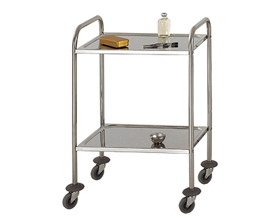 Carro de 2 bandejas sin barandillas, 600 × 430 mm. Marca Agencinox.
