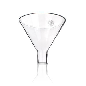 Embudo de vidrio para sólidos, diam 160 mm, 60º. Marca Simax.