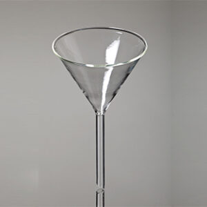 Embudo borosilicato Glassco 60º, 55 mm. Marca Glassco.
