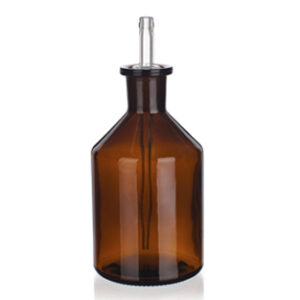 Frasco cuentagotas Trelat de vidrio topacio, 100 ml. Marca Simax.