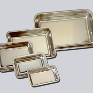 Bandeja rectangular Inox de instrumental L285x185xH30mm Marca Agencinox.