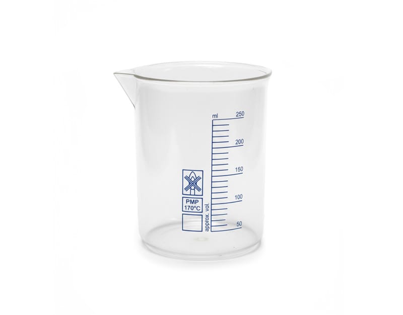VASO FORMA BAJA, GRAD. AZUL, PMP, 250 ML, ENDO PLASTICWARE Marca Endo Plasticware.