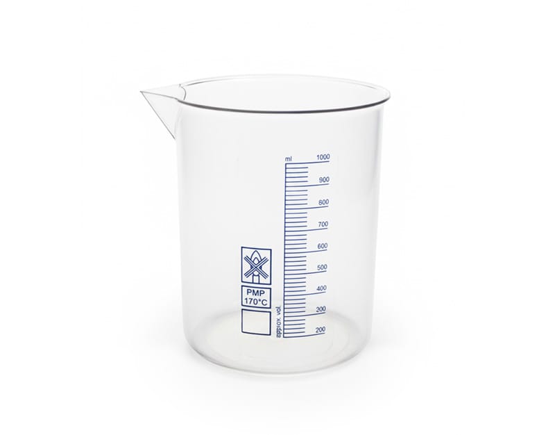 VASO FORMA BAJA, GRAD. AZUL, PMP, 1000 ML, ENDO PLASTICWARE Marca Endo Plasticware.