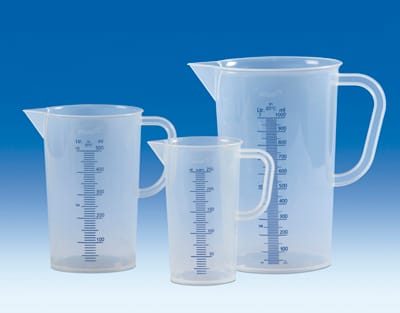 Jarra graduada VITLAB PP, escala azul en relieve, 50 ml
