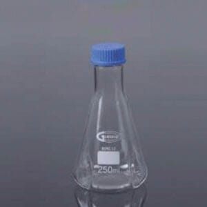 ERLENMEYER P/CULTIVO C/DEFLECTORES, GL45, 2000 ML Marca Glassco.