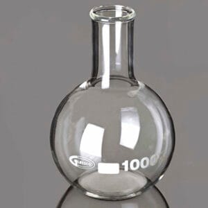 Matraz fondo plano, cuello estrecho, Boro 3.3 Glassco 50ml. Marca Glassco.