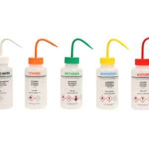 FRASCO LAVADOR BOCA ANCHA 250 mL ETIQUETADO "METANOL" Marca Endo Plasticware.